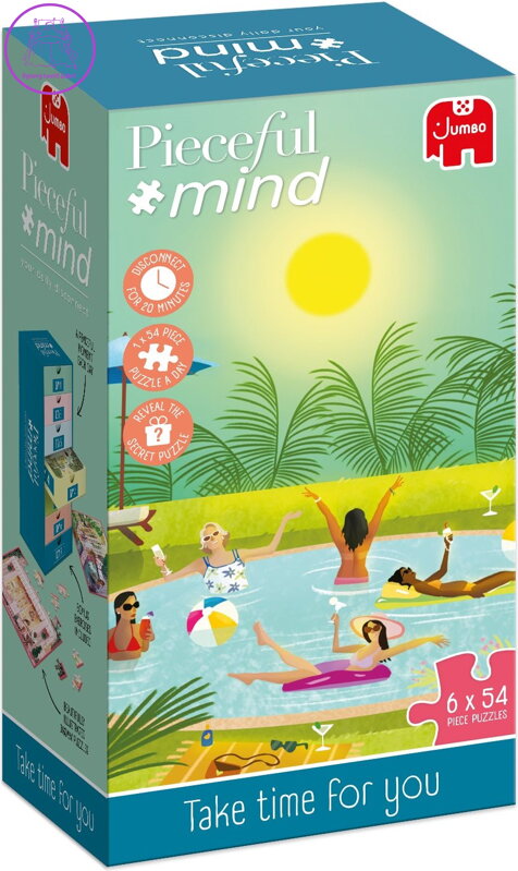JUMBO Puzzle Pieceful mind: Udělej si čas pro sebe 6x54 dílků