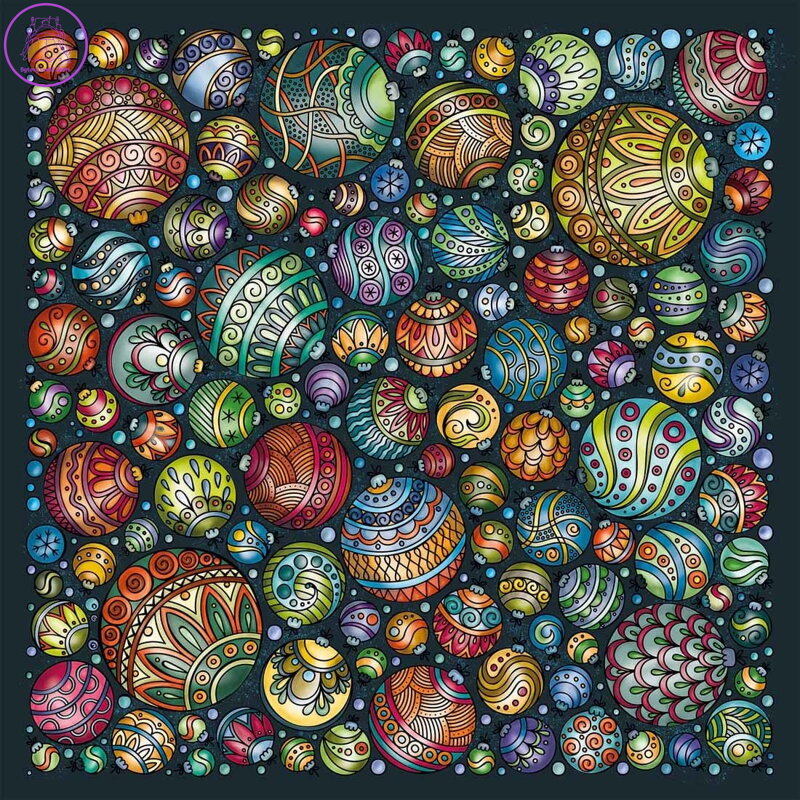 CURIOSI Čtvercové puzzle Palapeli: Barevné kuličky 248 dílků