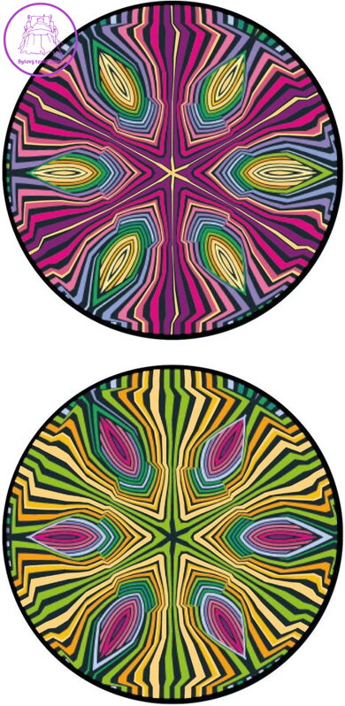 CURIOSI Oboustranné dřevěné puzzle Double: Hippie 154 dílků