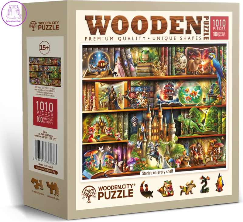 WOODEN CITY Dřevěné puzzle Příběh na každé polici 1010 dílků