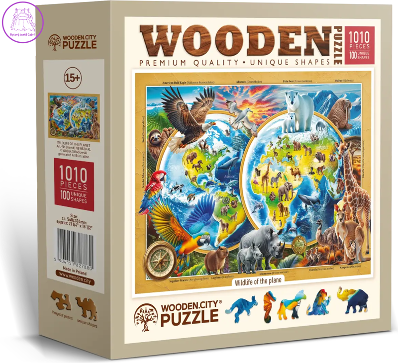 WOODEN CITY Dřevěné puzzle Planeta divokých zvířat 1010 dílků
