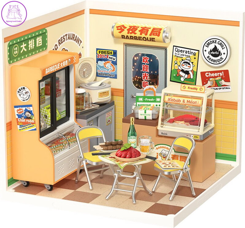 ROBOTIME Rolife DIY House: Restaurace Nonstop s LED osvětlením 120 dílků