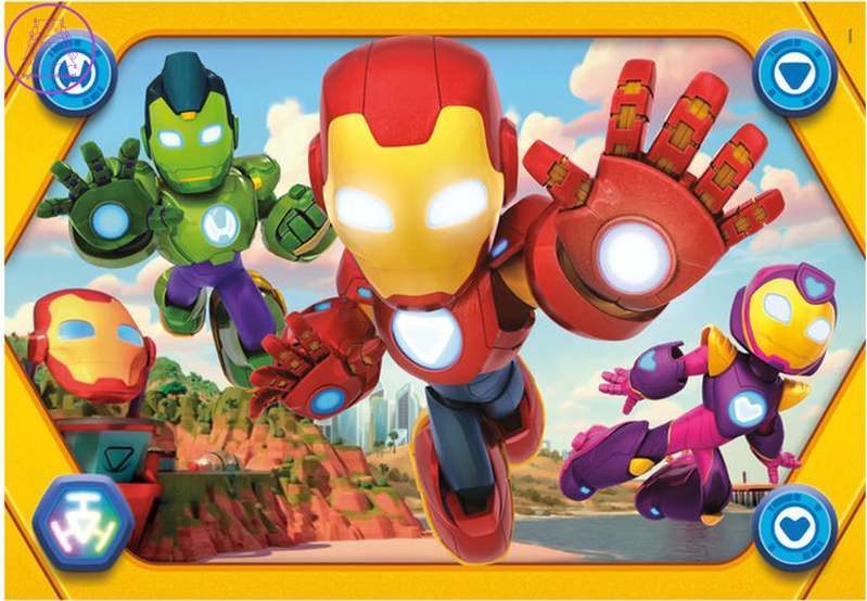 CLEMENTONI Puzzle Iron Man a jeho úžasní přátelé MAXI 104 dílků