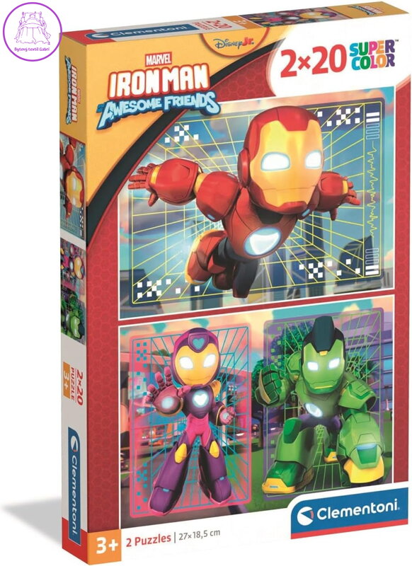 CLEMENTONI Puzzle Iron Man a jeho úžasní přátelé 2x20 dílků