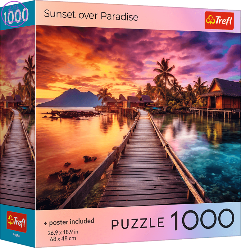 TREFL Puzzle Západ slunce nad rájem 1000 dílků