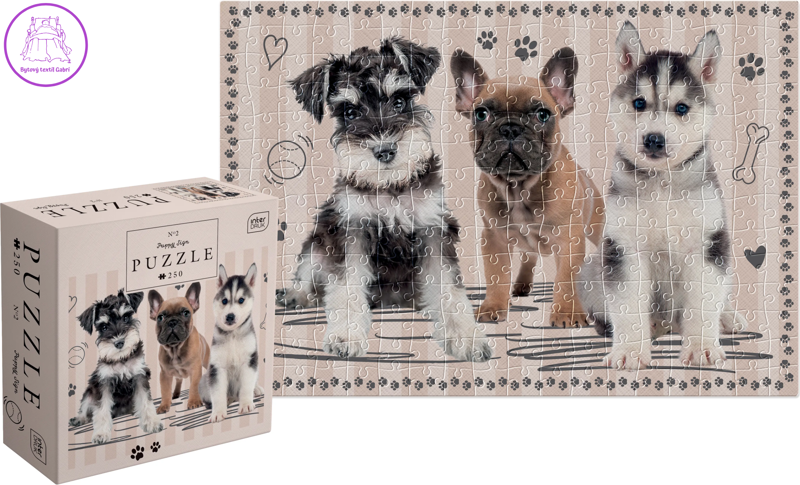 INTERDRUK Puzzle Mláďata: Štěňátka 250 dílků