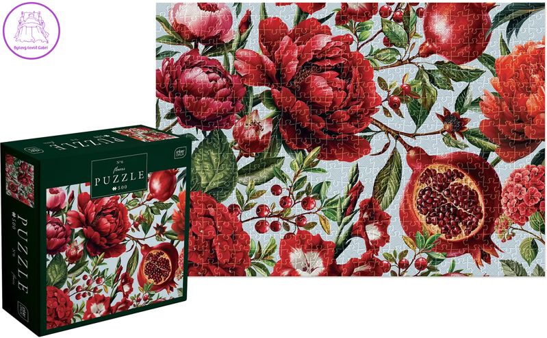INTERDRUK Puzzle Flowers: Červené květy 500 dílků