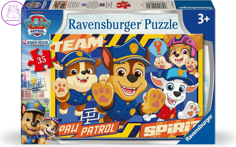 RAVENSBURGER Puzzle Tlapková patrola: Pátrání a záchrana 35 dílků