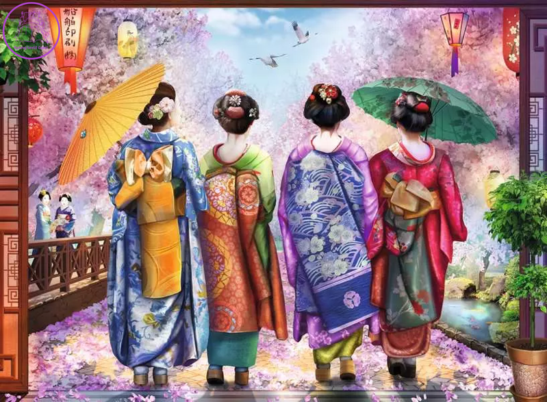 RAVENSBURGER Puzzle Mezi rozkvetlými stromy 500 dílků