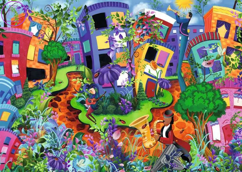 RAVENSBURGER Puzzle Abstraktní svět berušek 1000 dílků