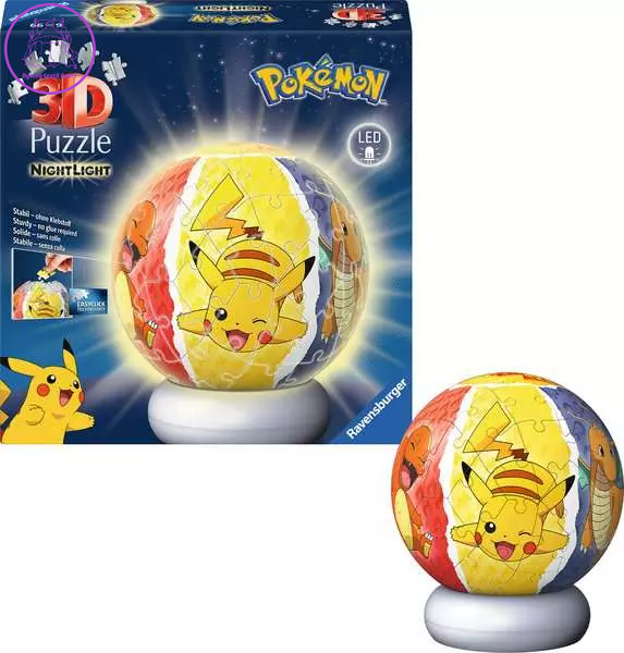 RAVENSBURGER Svítící 3D puzzle Pokémon (Noční edice) 72 dílků