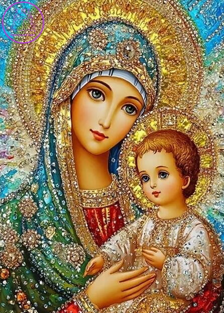 NORIMPEX Diamantové malování Marie a Ježíšek 30x40cm