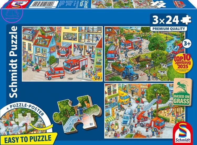 SCHMIDT Puzzle Hasiči 3x24 dílků
