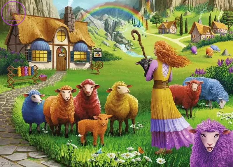 RAVENSBURGER Puzzle Barevná vlna 1000 dílků