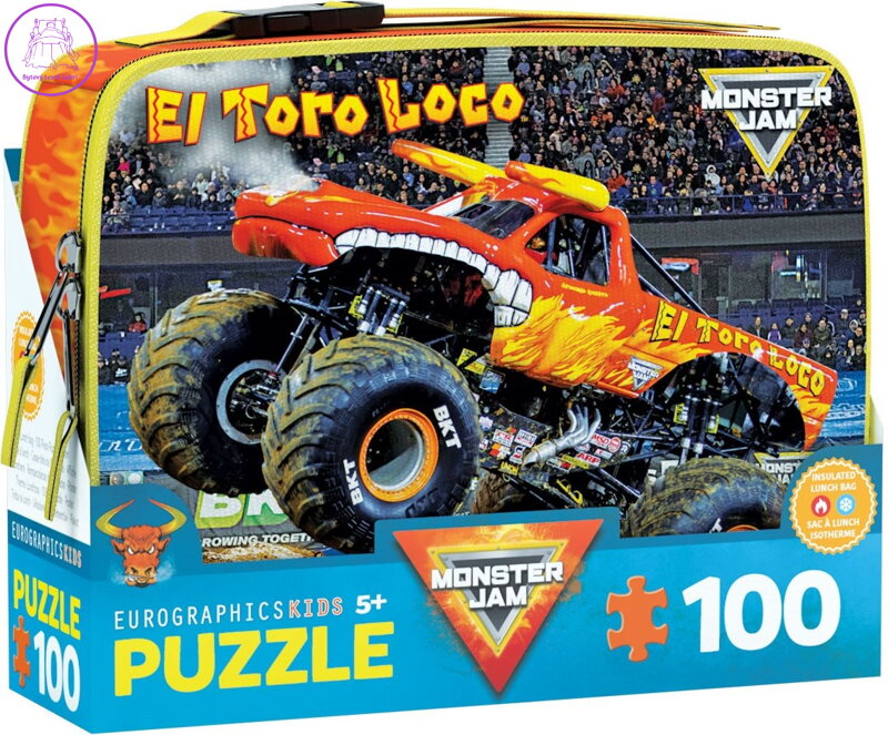EUROGRAPHICS Puzzle ve svačinovém boxu El Toro Loco Monster Jam 100 dílků