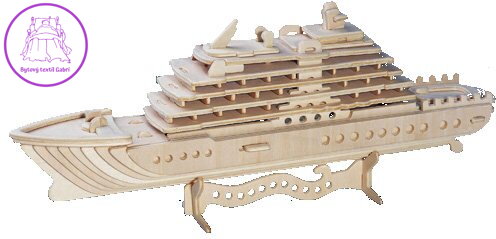 WOODEN TOY , WCK 3D puzzle Luxusní jachta