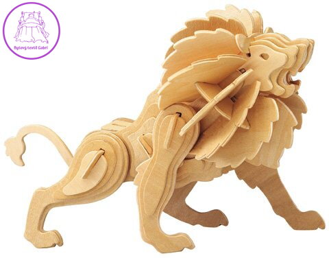 WOODEN TOY , WCK 3D puzzle Lev malý