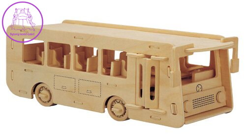 WOODEN TOY , WCK 3D puzzle Autobus