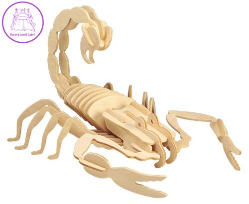 WOODEN TOY , WCK 3D puzzle Škorpion