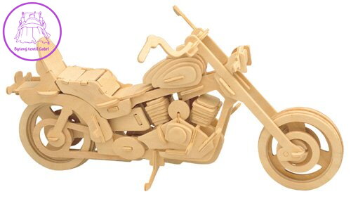 WOODEN TOY , WCK 3D puzzle Motorka Harley Davidson