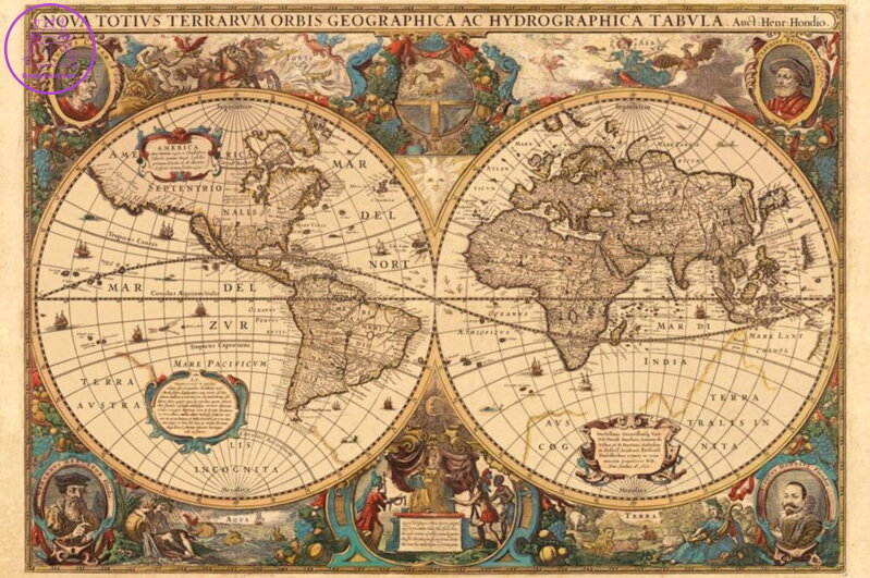 RAVENSBURGER Puzzle Historická mapa r.1630, 5000 dílků RAVENSBURGER Puzzle Historická mapa r.1630, 5000 dílků