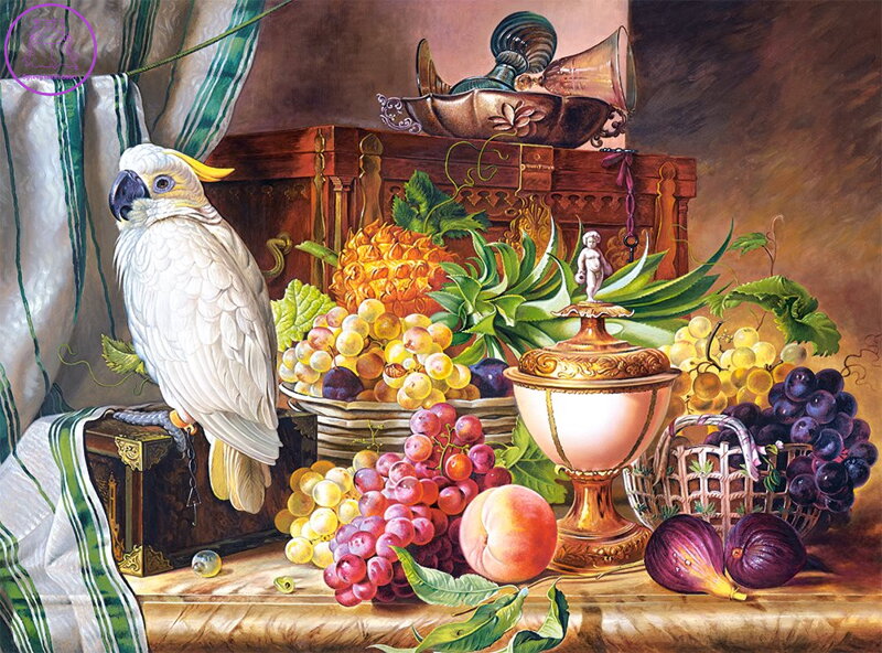 CASTORLAND Puzzle Zátiší s ovocem a papouškem 3000 dílků CASTORLAND Puzzle Zátiší s ovocem a papouškem 3000 dílků