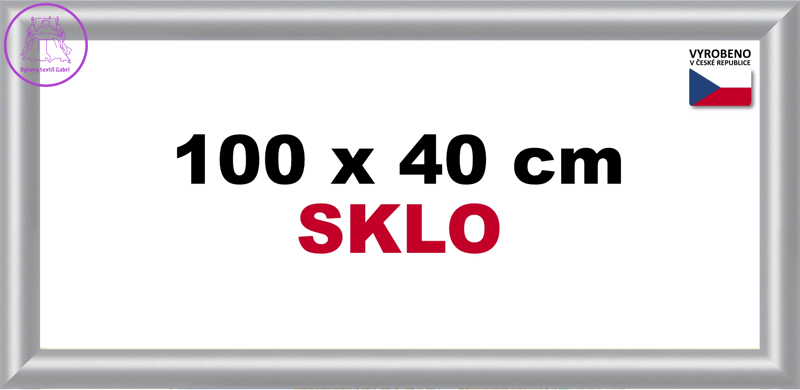 BFHM Plastový rám na puzzle 100x40cm - stříbrný