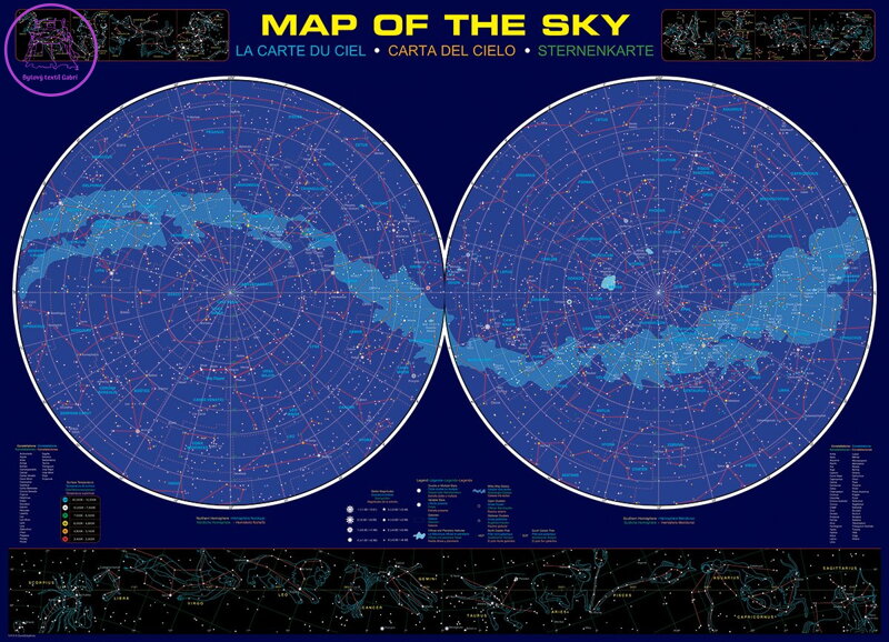 EUROGRAPHICS Puzzle Mapa nebe 1000 dílků EUROGRAPHICS Puzzle Mapa nebe 1000 dílků