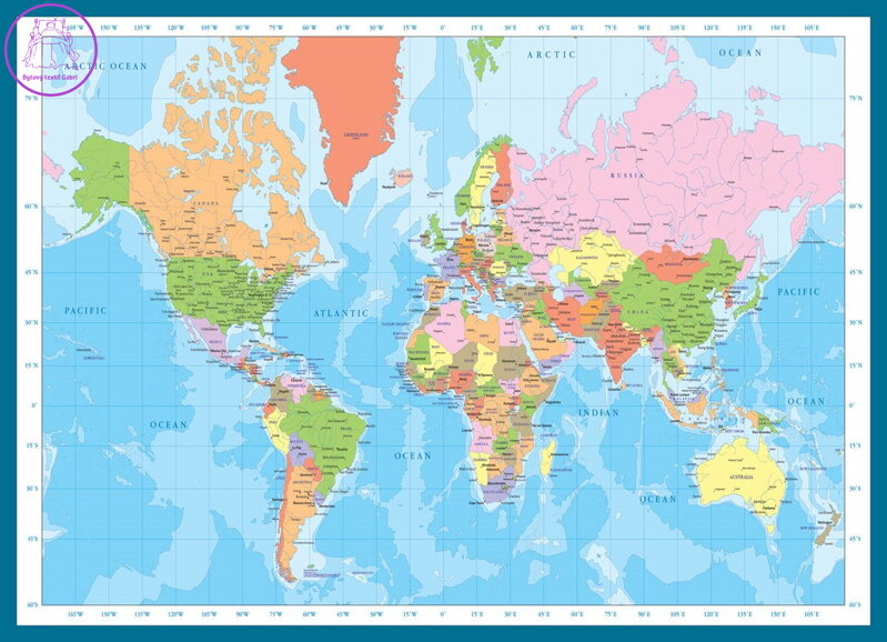 EUROGRAPHICS Puzzle Mapa světa 1000 dílků