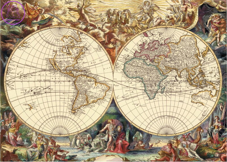 DINO Puzzle Historická mapa 1000 dílků DINO Puzzle Historická mapa 1000 dílků