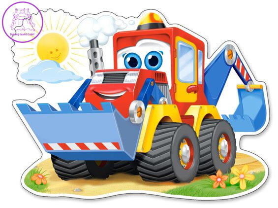 CASTORLAND Puzzle Veselý bagr MAXI 12 dílků