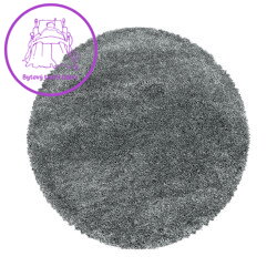 Kusový koberec Fluffy Shaggy 3500 light grey kruh