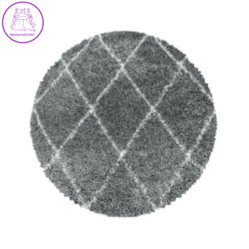 Kusový koberec Alvor Shaggy 3401 grey kruh