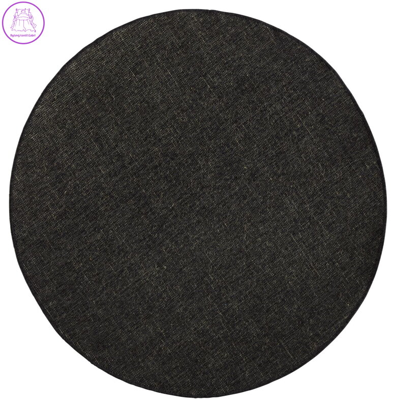 Kusový koberec Twin-Wendeteppiche 103096 black cream kruh – na ven i na doma
