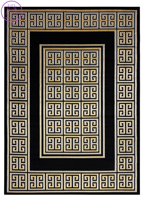 Kusový koberec Gloss 6776 86 greek black/gold