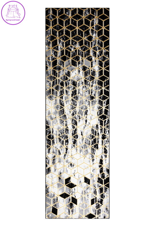 Běhoun Gloss 409A 82 3D cubes black/gold/grey