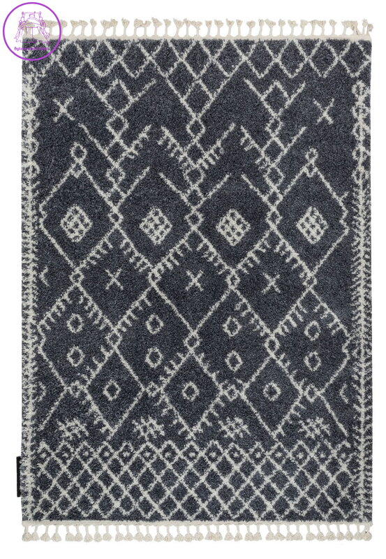 Kusový koberec Berber Tanger B5940 grey and white