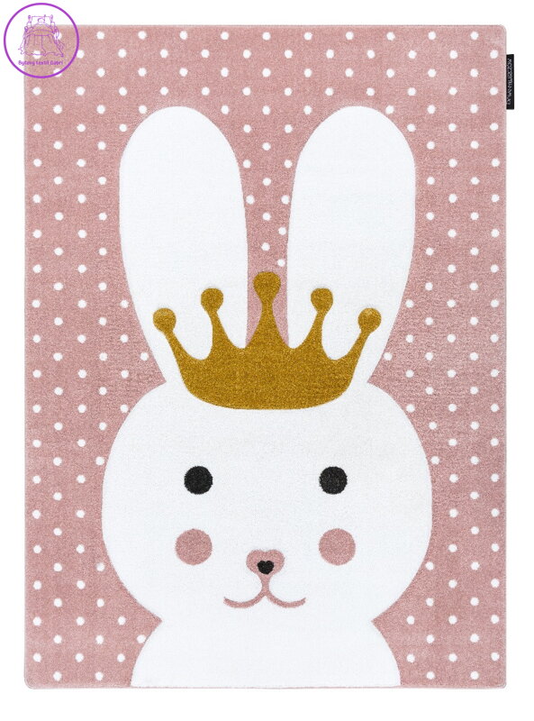 Dětský kusový koberec Petit Bunny pink