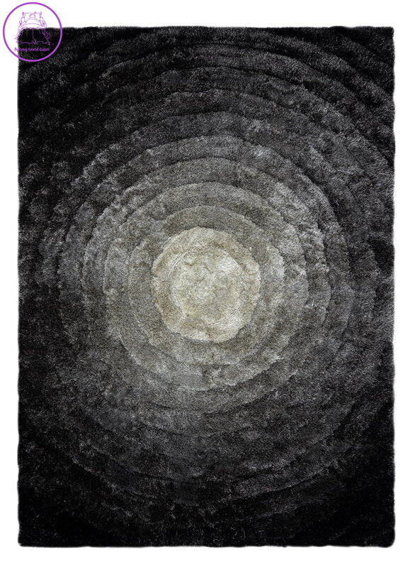 Kusový koberec Flim 008-B2 Circles grey