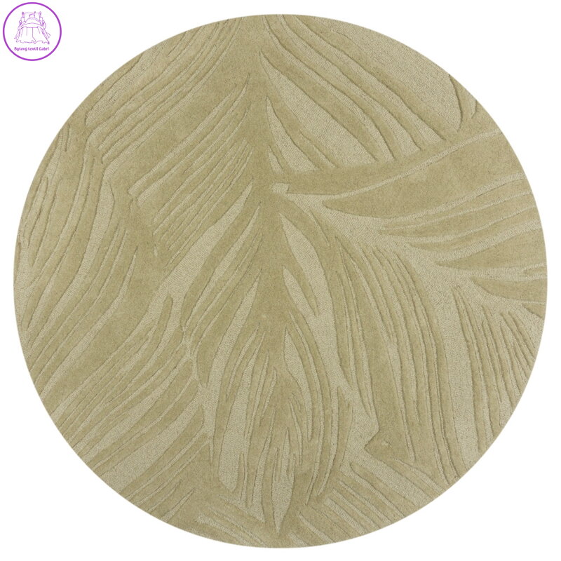 Kusový koberec Solace Lino Leaf Sage kruh
