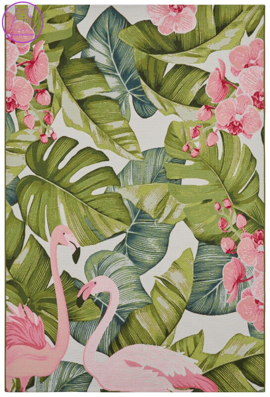 Kusový koberec Flair 105614 Tropical Flamingo Multicolored – na ven i na doma