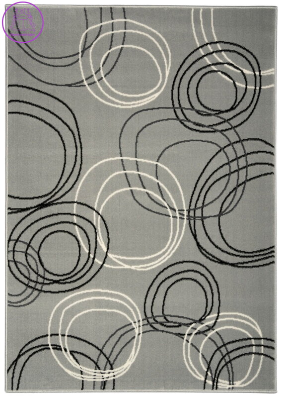 Kusový koberec Circles grey