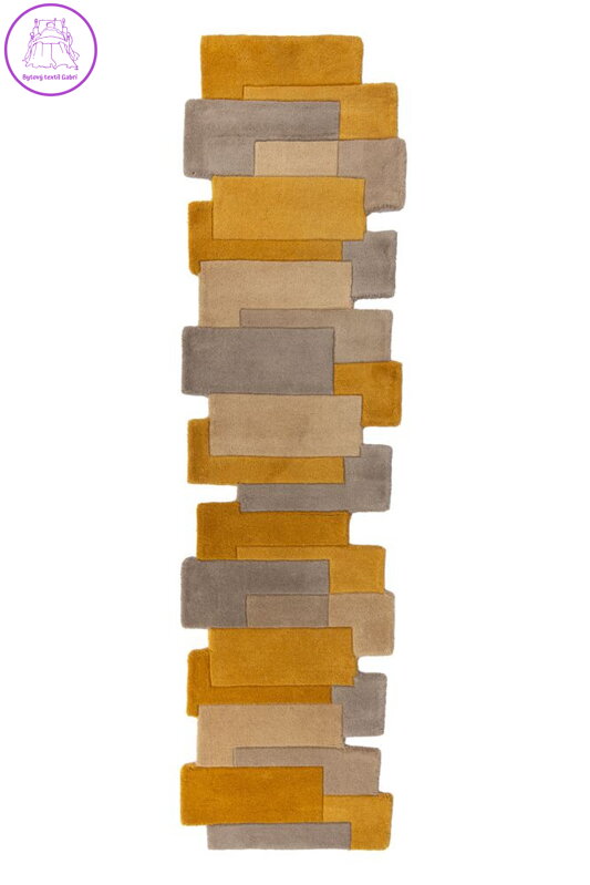 Běhoun Abstract Collage Ochre/Natural