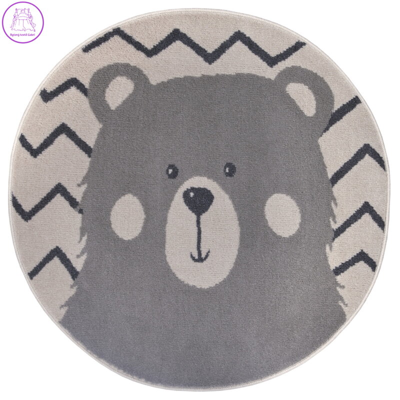 Dětský koberec Adventures 105964 Cream Grey kruh
