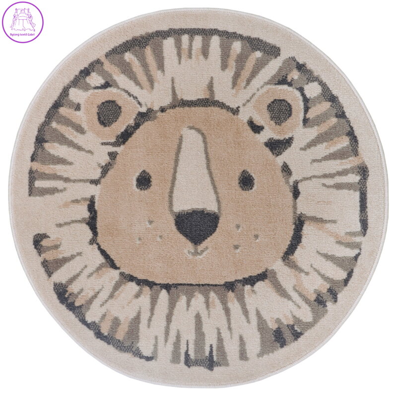 Dětský koberec Adventures 105966 Cream Grey kruh