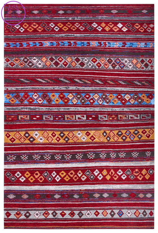 Kusový koberec Gobelin 105870 Dark Red Multicolored