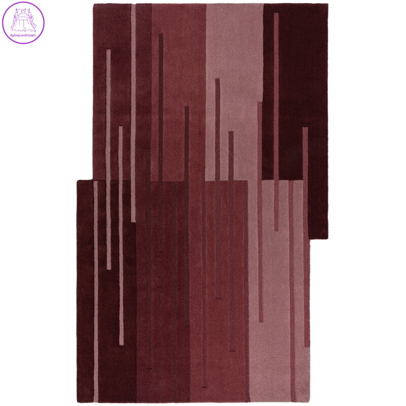 Ručně všívaný kusový koberec Abstract Split Ombre Red