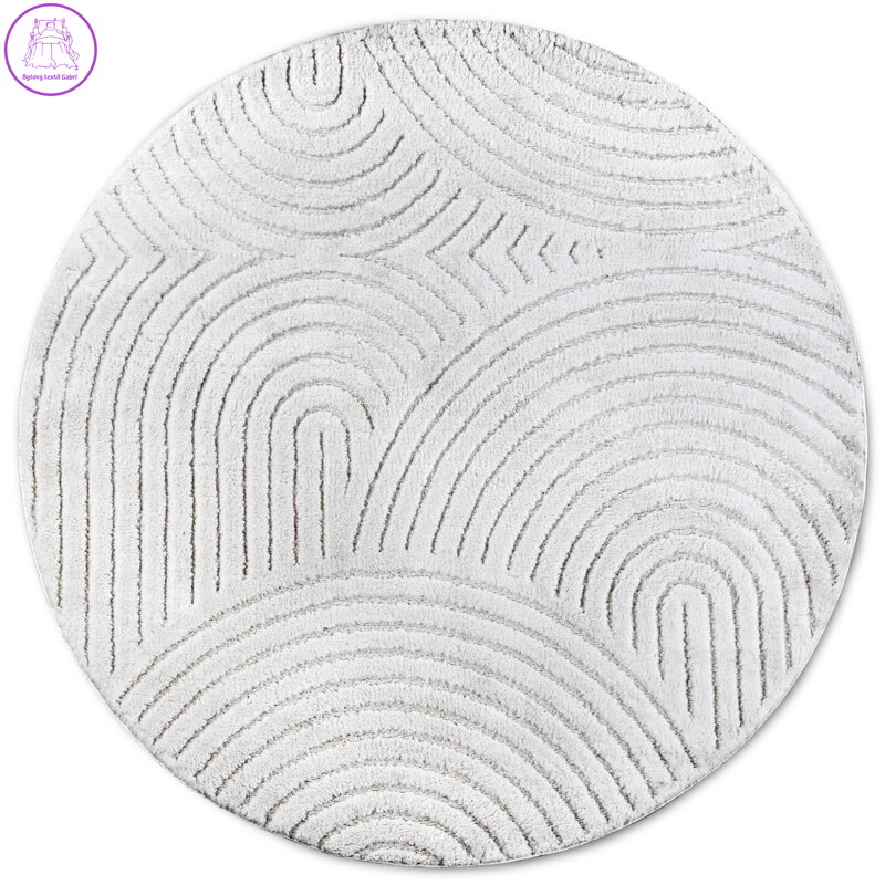 Kusový koberec New York 106203 White kruh