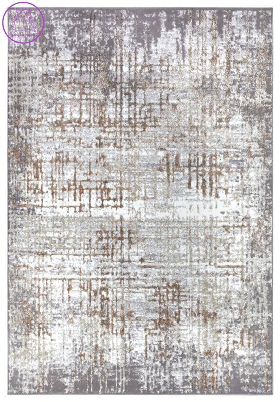 Kusový koberec Shine 105925 Abstract Cream Grey