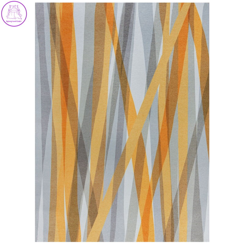 Kusový koberec Match Isabella Stripe Grey/Ochre